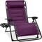 Best Choice Products Oversized Padded Zero Gravity Chair, Folding Outdoor Patio Recliner w/ Side Tray
